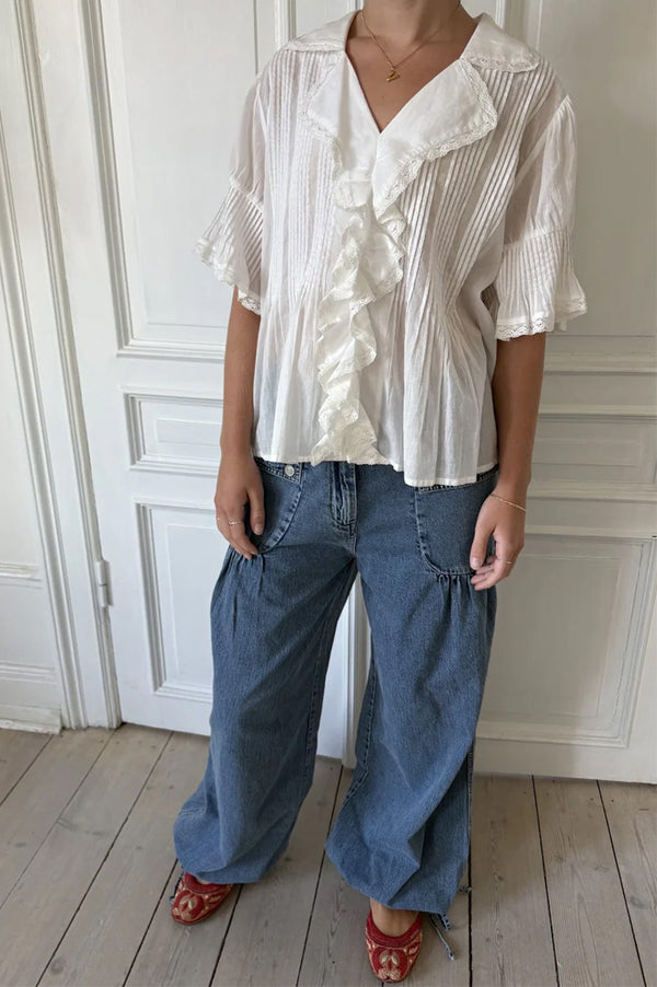 Project AJ117 Gail Chalk Pintuck Blouse - The Mercantile London