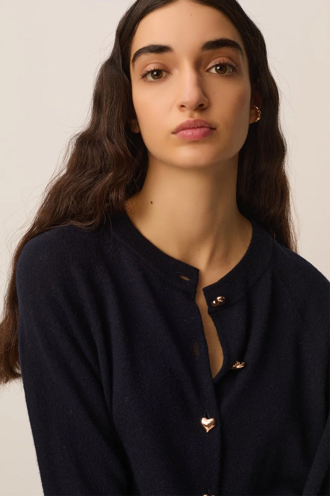 Des Petits Hauts Arbalette Marine Cardigan