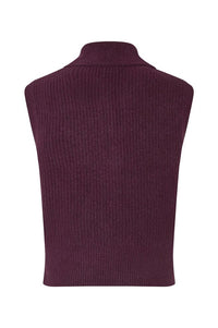 MBYM Ritika Fig Knit Sleeveless Vest - The Mercantile London
