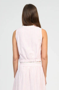 An'ge Salyta Coral Striped Top - The Mercantile London