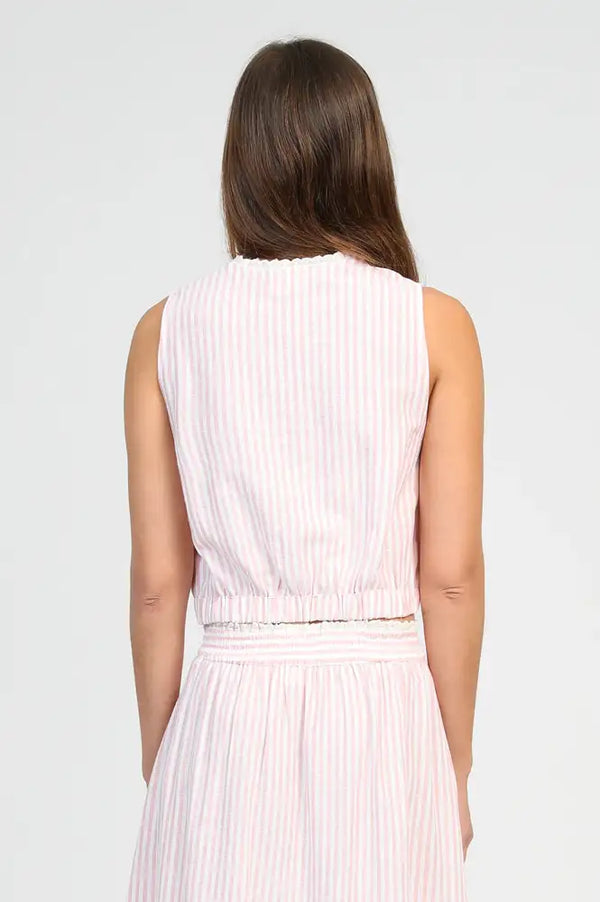 An'ge Salyta Coral Striped Top - The Mercantile London