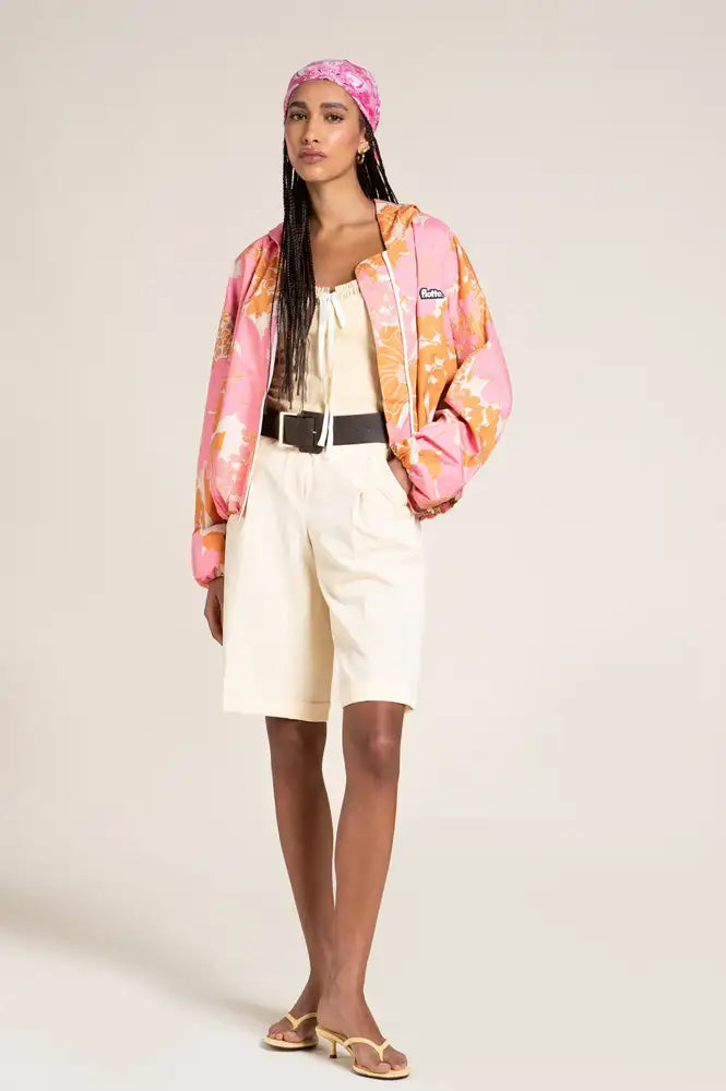 Flotte Darius Sunset Bloom Waterproof Bomber Jacket - The Mercantile London