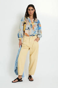Sophie + Lucie Boyfriend Yellow Twill Jeans - The Mercantile London