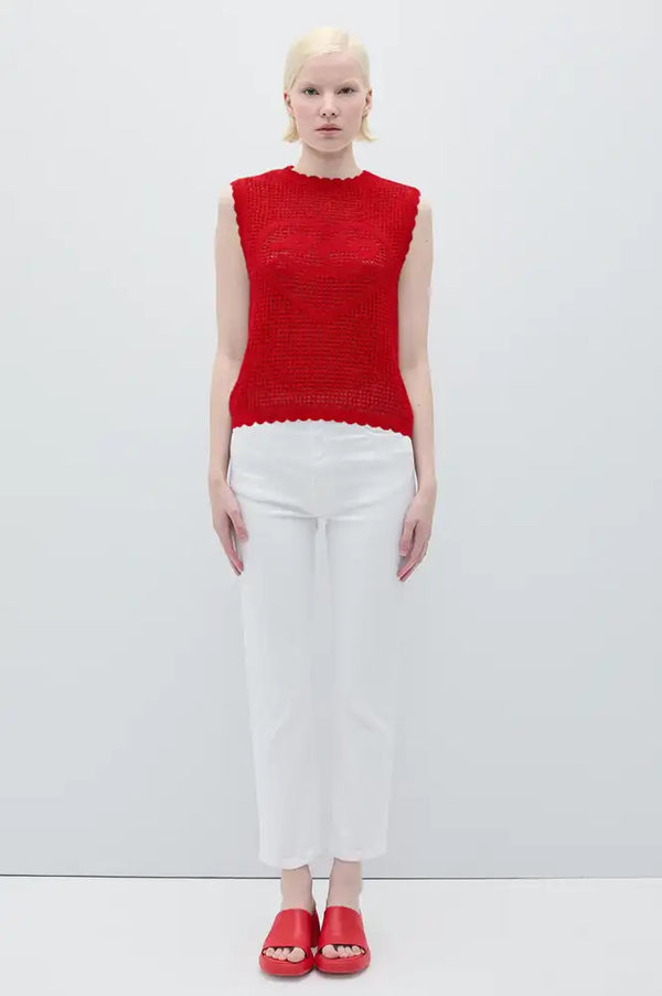 Rita Row Elise Red Heart Vest Top - The Mercantile London