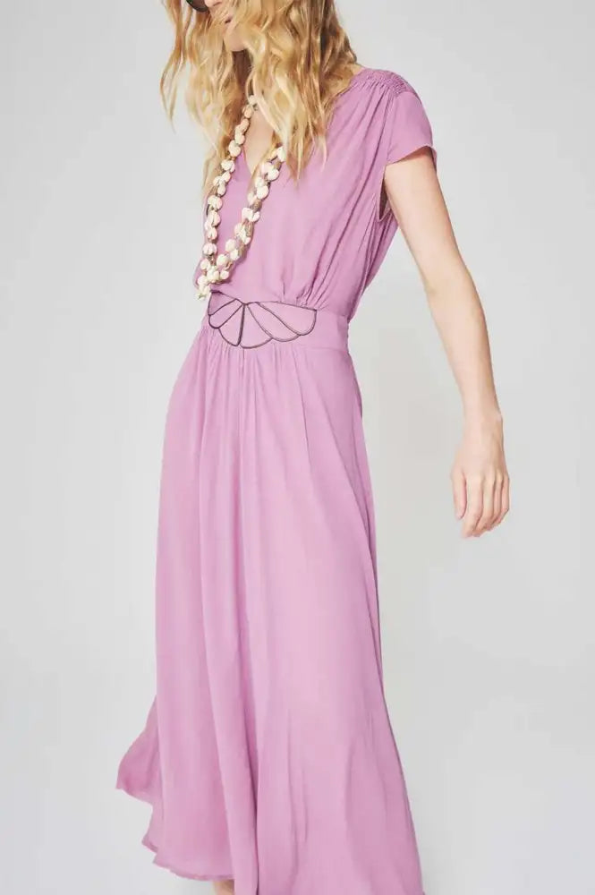 Louizon Kandy Draped Rose Dress - The Mercantile London