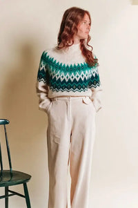 Emile Et Ida Ecrin Ecru Jacquard Jumper