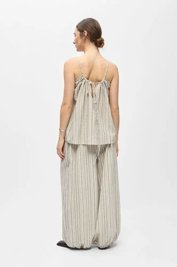 Object Belem Birch Striped Strap Top - The Mercantile London