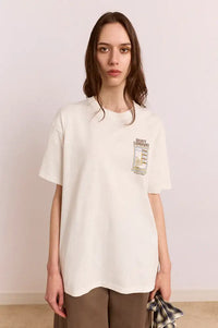 Damson Madder Quiet Company Ecru T-Shirt