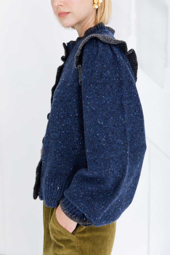 Bonté Delphine Navy Knit Jacket - The Mercantile London