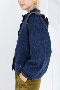 Bonté Delphine Navy Knit Jacket - The Mercantile London