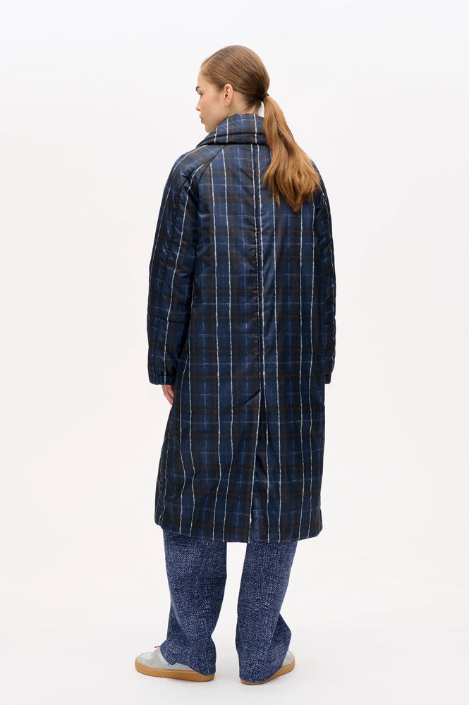 Baum Und Pferdgarten Deana Navy Check Coat - The Mercantile London