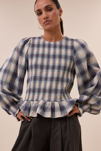 By-Bar Yena Tokyo Check Blouse