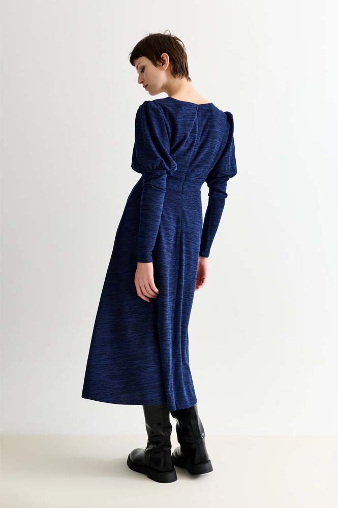 Louche Moa Navy Marl Dress - The Mercantile London