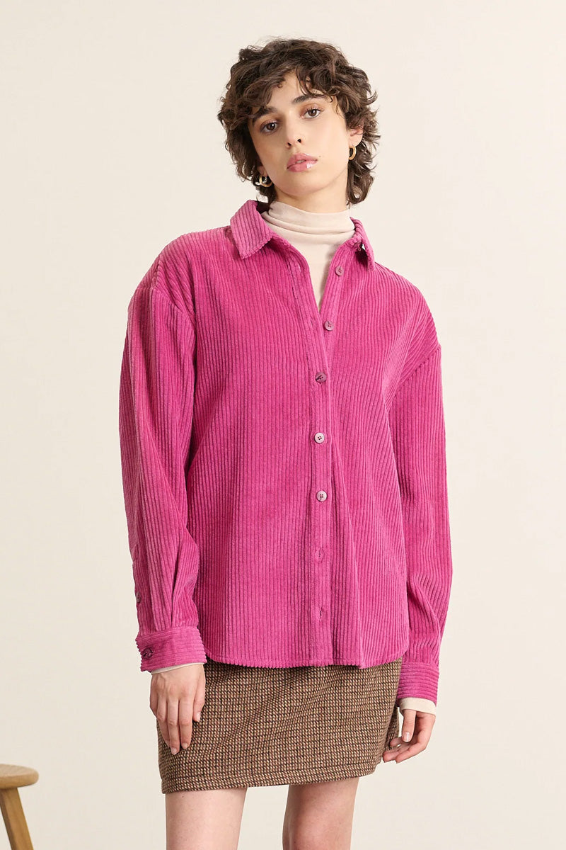 Garance Ben Bright Rose Corduroy Shirt - The Mercantile London
