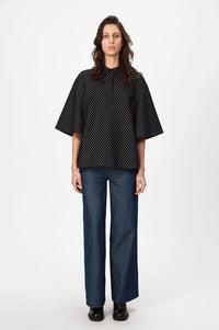 Nué Notes Antibes Black Spot Poloshirt - The Mercantile London