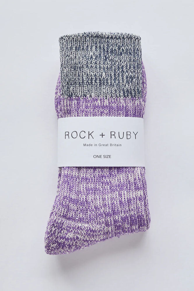 Rock + Ruby Elsie Purple Haze Cotton Socks - The Mercantile London