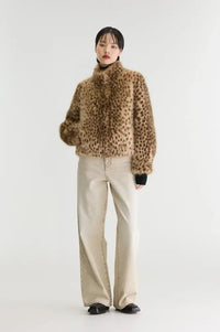 Bellerose Enjoy Faux-Fur Leopard Print A Jacket