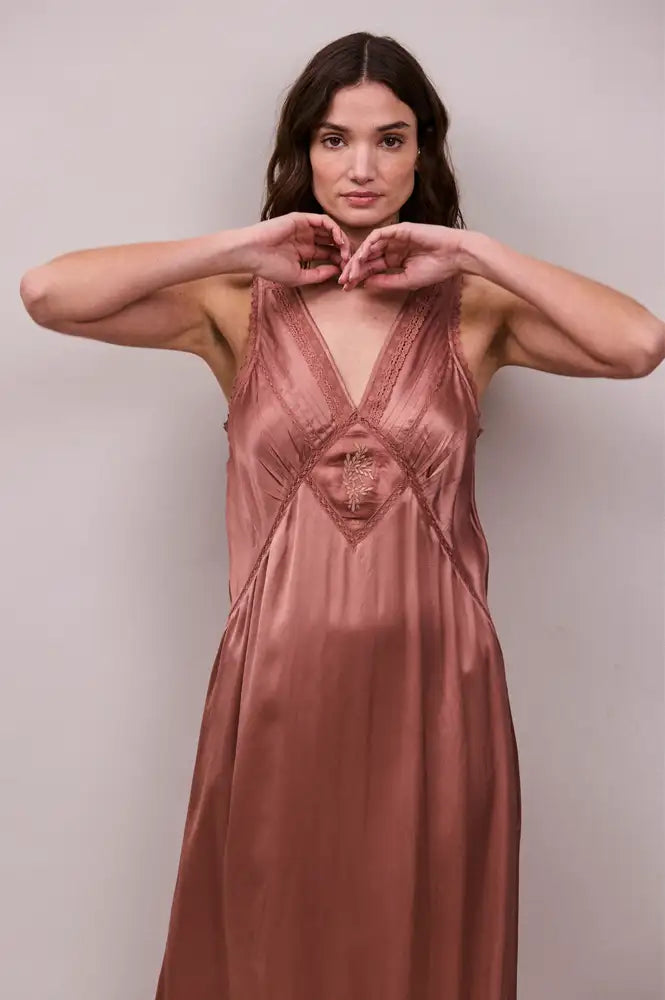 Faune Primrose Sandalwood Slip Dress - The Mercantile London