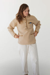 Kavu Roselake Oatmeal Hooded Fleece - The Mercantile London