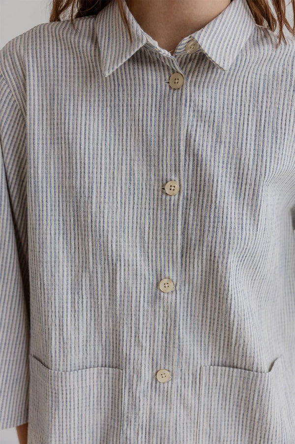 Project AJ117 Sally Indigo Stripe Jacket - The Mercantile London