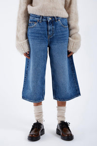 Dr Denim Dace Stream Mid Used Capri Jeans - The Mercantile London