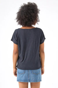 Chicosoleil Roxy Dark Charcoal T-Shirt - The Mercantile London