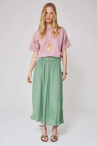 Louizon Kalin Green Maxi Skirt - The Mercantile London