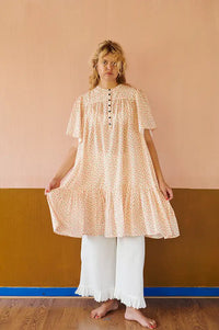 Habiba New Dawn Berry Floral Babydoll Dress