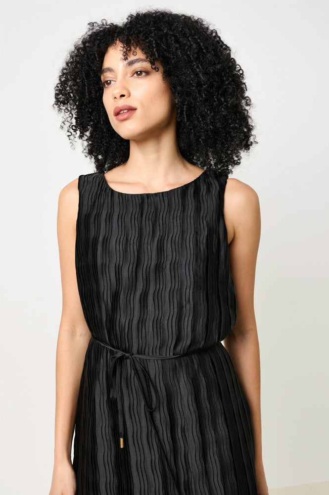Louche Lumina Black Pleated Dress
