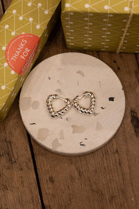 L.A Creole Silver Heart Hoop Earrings - The Mercantile London