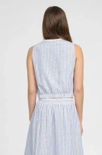 An'ge Salyta Blue Striped Top - The Mercantile London