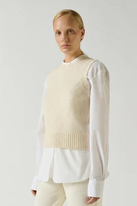 Soeur Namaste Ecru Knitted Vest - The Mercantile London