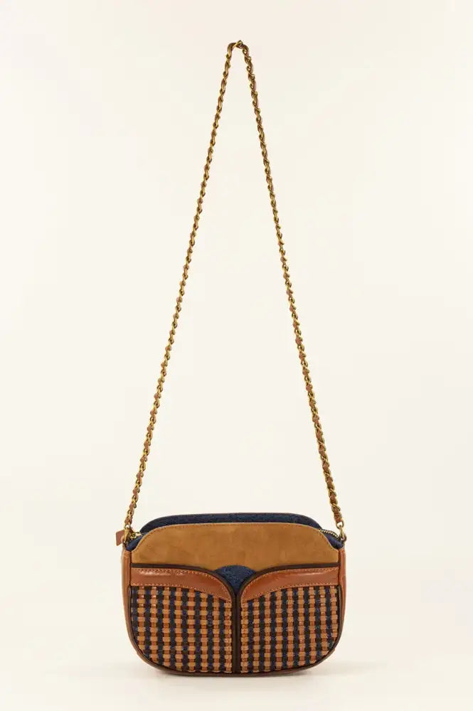 Sessùn Divine Blue Clay Leather Braided Bag