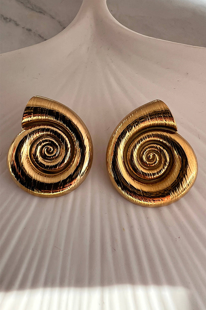 Lunar Large Shell Stud Earrings - back soon - The Mercantile London