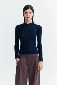 Thinking Mu Dante Navy Knitted Jumper - The Mercantile London