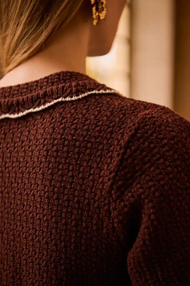 Petite Mendigote Mina Chocolate Knitted Shirt - The Mercantile London