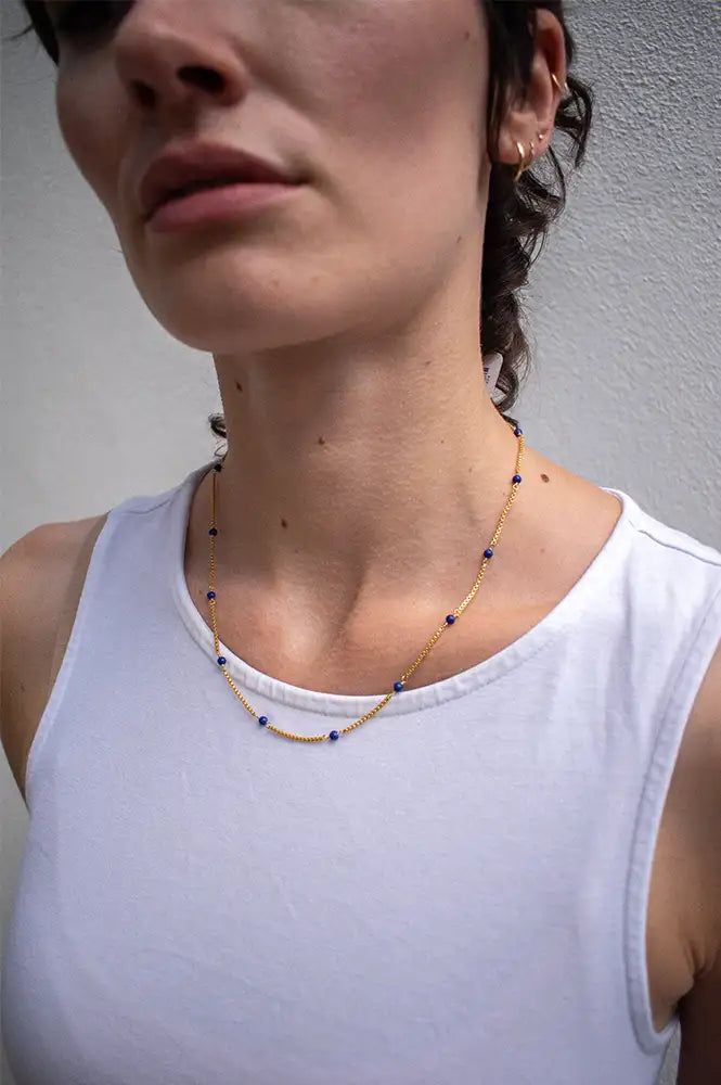 Shyla Venus Slim Lapis Necklace