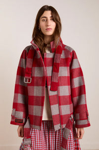 Damson Madder Polly Red Check Jacket