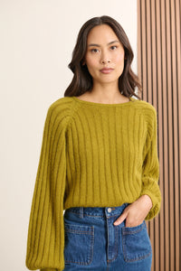 Garance Timothe Olive Knitted Jumper - The Mercantile London
