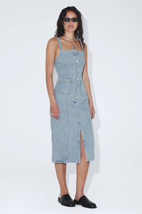 Dr Denim Nia Dress Drift Light Retro - The Mercantile London