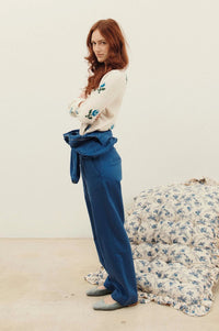 Emile Et Ida Calizia Floral Ecru Cardigan - The Mercantile London