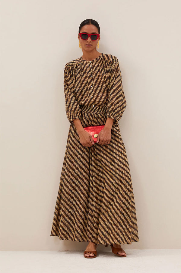 By-Bar Ruby Manilla Print Skirt - The Mercantile London