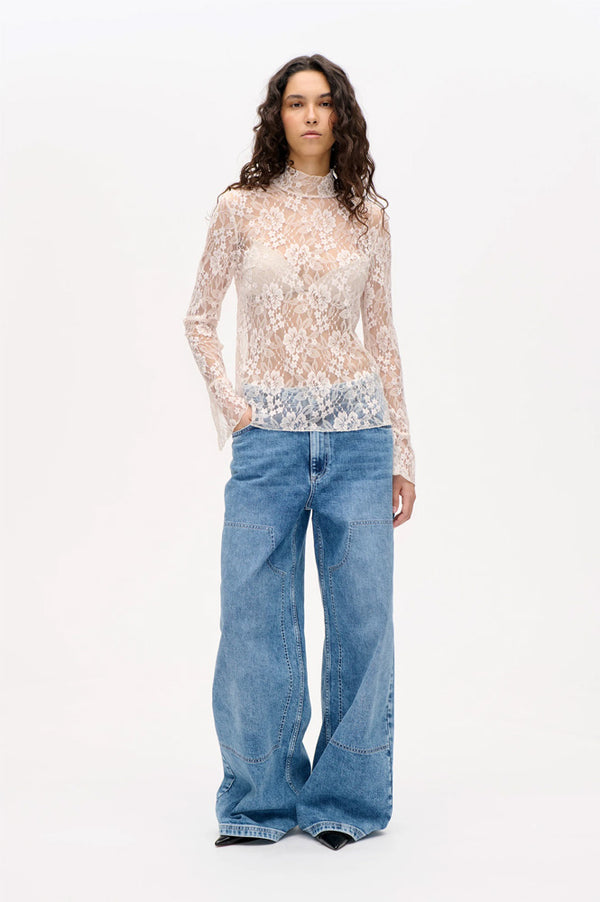 Baum Und Pferdgarten Meena White Sand Lace Top - The Mercantile London