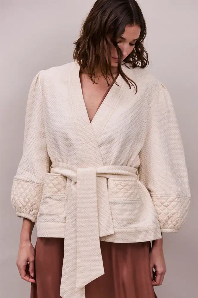 Faune Deia Oyster & Gold Jacket - The Mercantile London