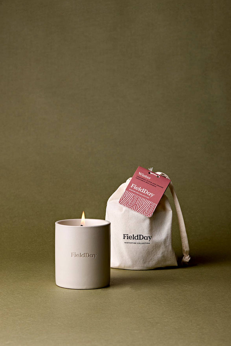 Christmas Winter Vegetable Wax Large Candle - The Mercantile London