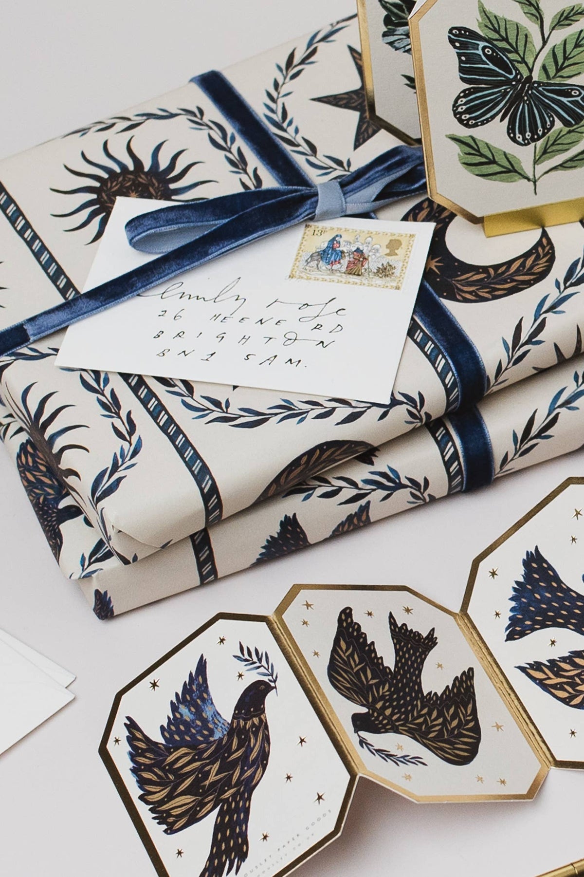 Katie Housley Dove Concertina Card - The Mercantile London