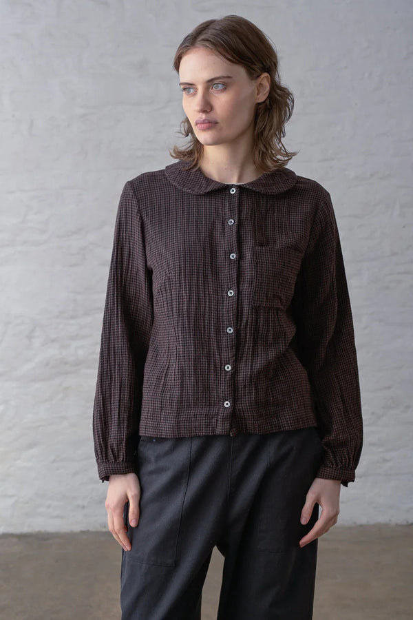 Bibico Jolene Cocoa Check Casual Shirt