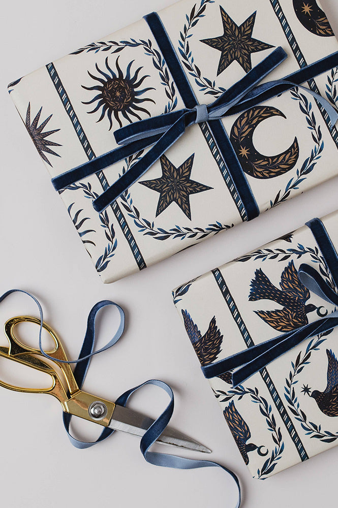 Katie Housley Dove & Stars Christmas Gift Wrap - The Mercantile London