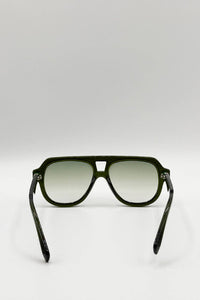 AFA Collective Bold Navigator Green Sunglasses
