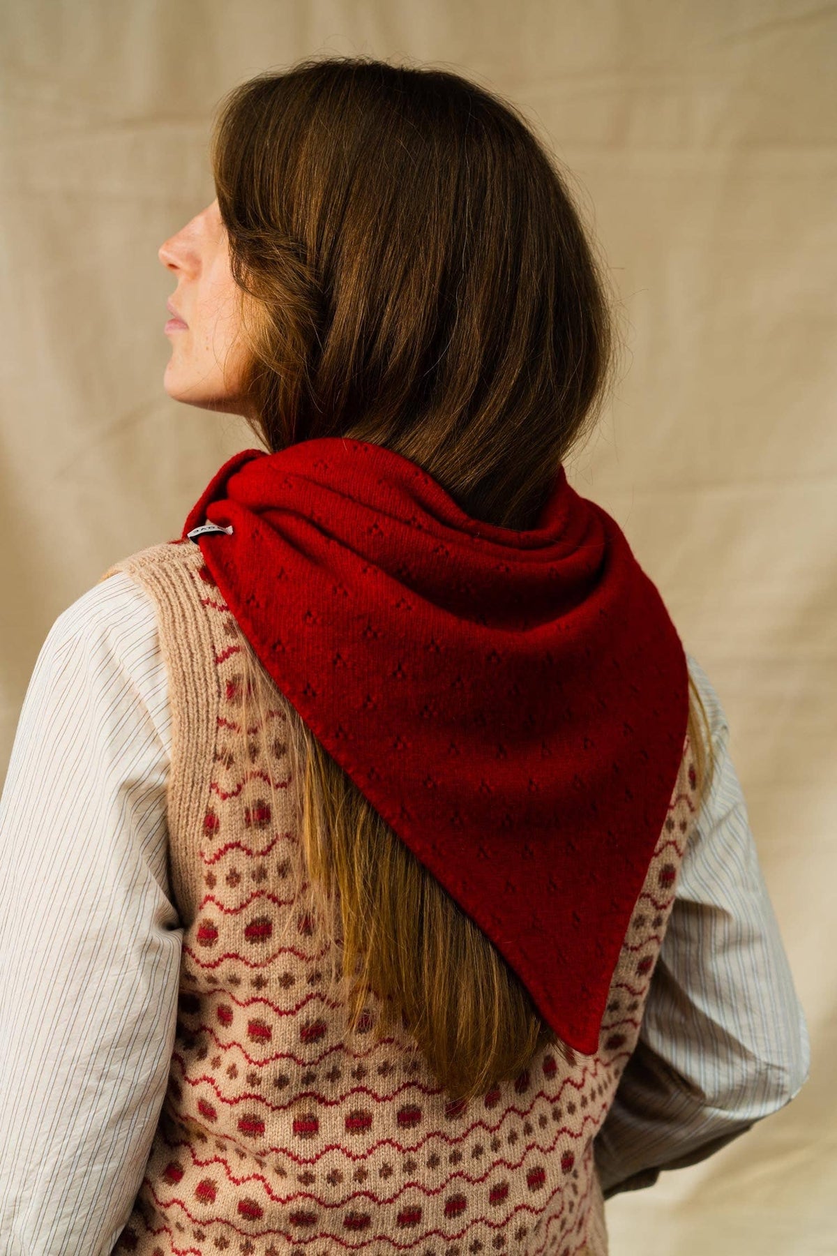 Rove Red Pointelle Neckerchief